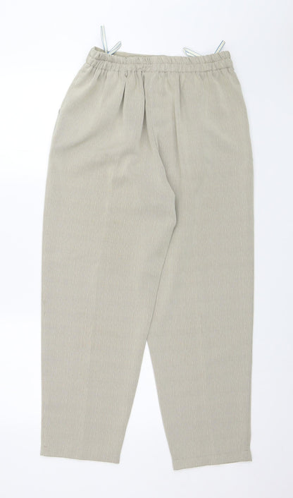 Womens UK Size 14 C&A Regular Fit Capri Beige Trousers