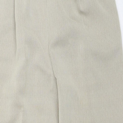 Womens UK Size 14 C&A Regular Fit Capri Beige Trousers