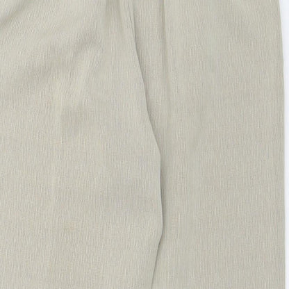 Womens UK Size 14 C&A Regular Fit Capri Beige Trousers