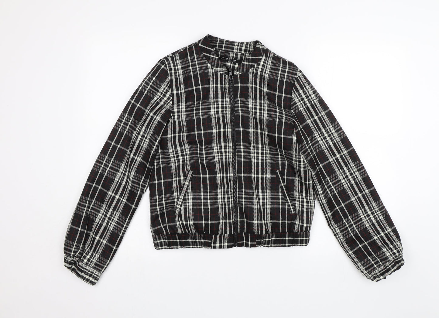 Collection Womens Black Plaid  Jacket  Size 10