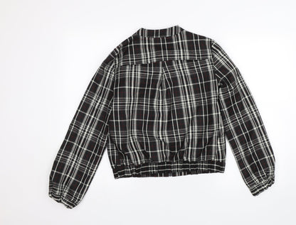 Collection Womens Black Plaid  Jacket  Size 10