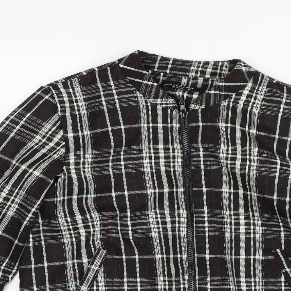 Collection Womens Black Plaid  Jacket  Size 10