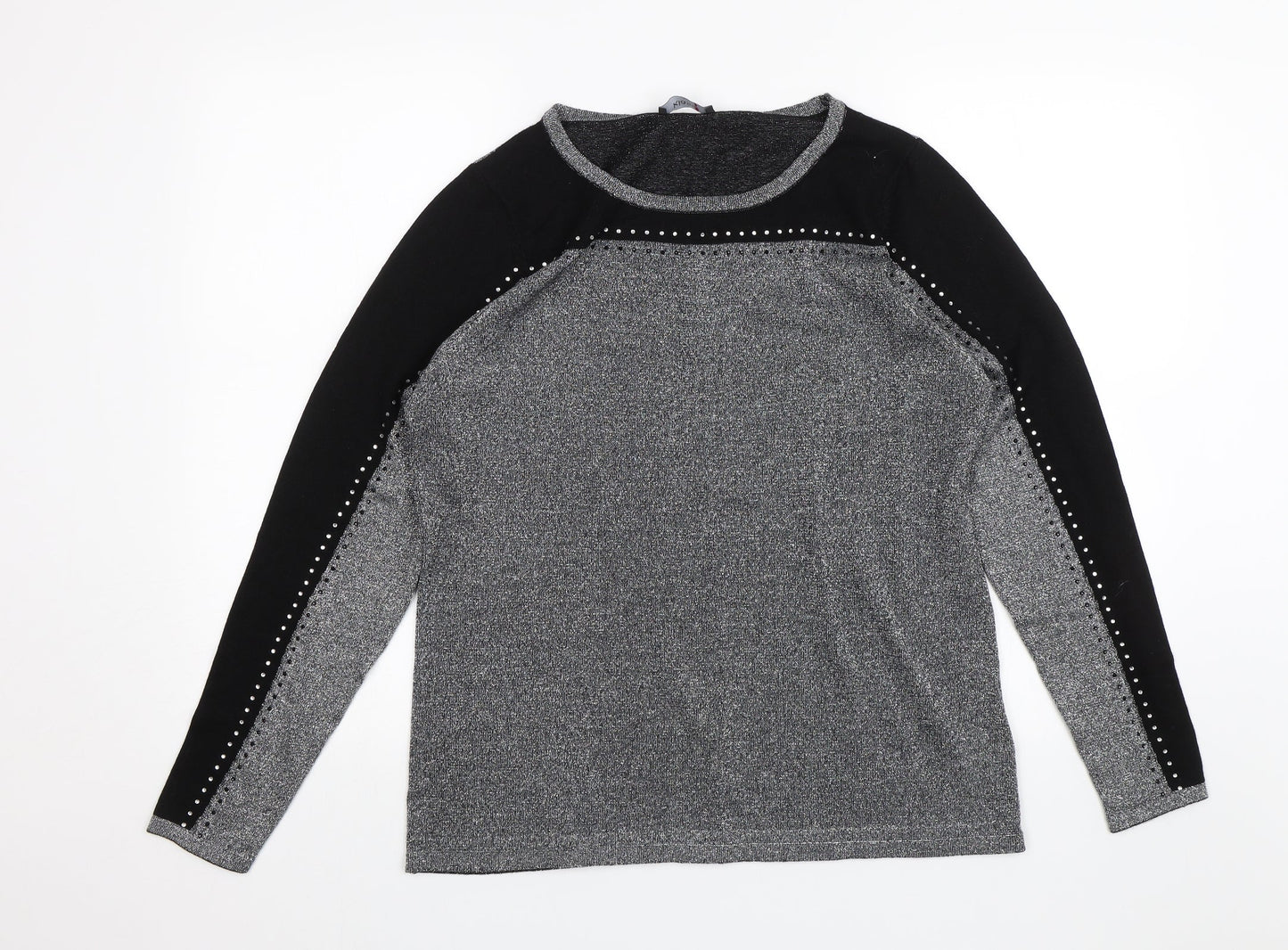 Womens UK Size L Klass Collection Silver Pullover Jumper