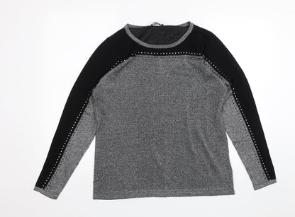 Womens UK Size L Klass Collection Silver Pullover Jumper
