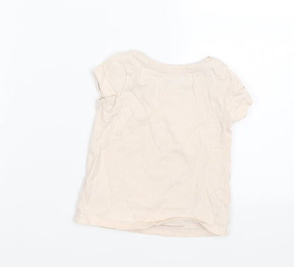 Nutmeg Baby Pink   Basic T-Shirt Size 12-18 Months  - Unicorn