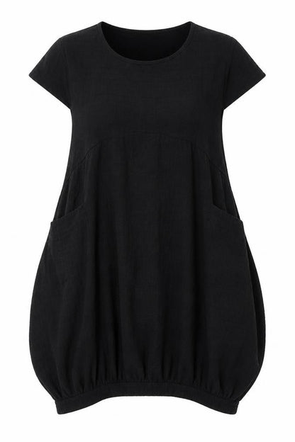 Womens UK Size M Bella Black Basic T-Shirt