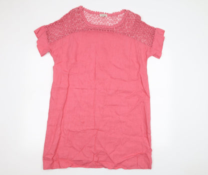 Womens UK Size L Bella moda Pink Basic T-Shirt