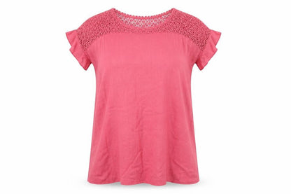 Womens UK Size L Bella moda Pink Basic T-Shirt