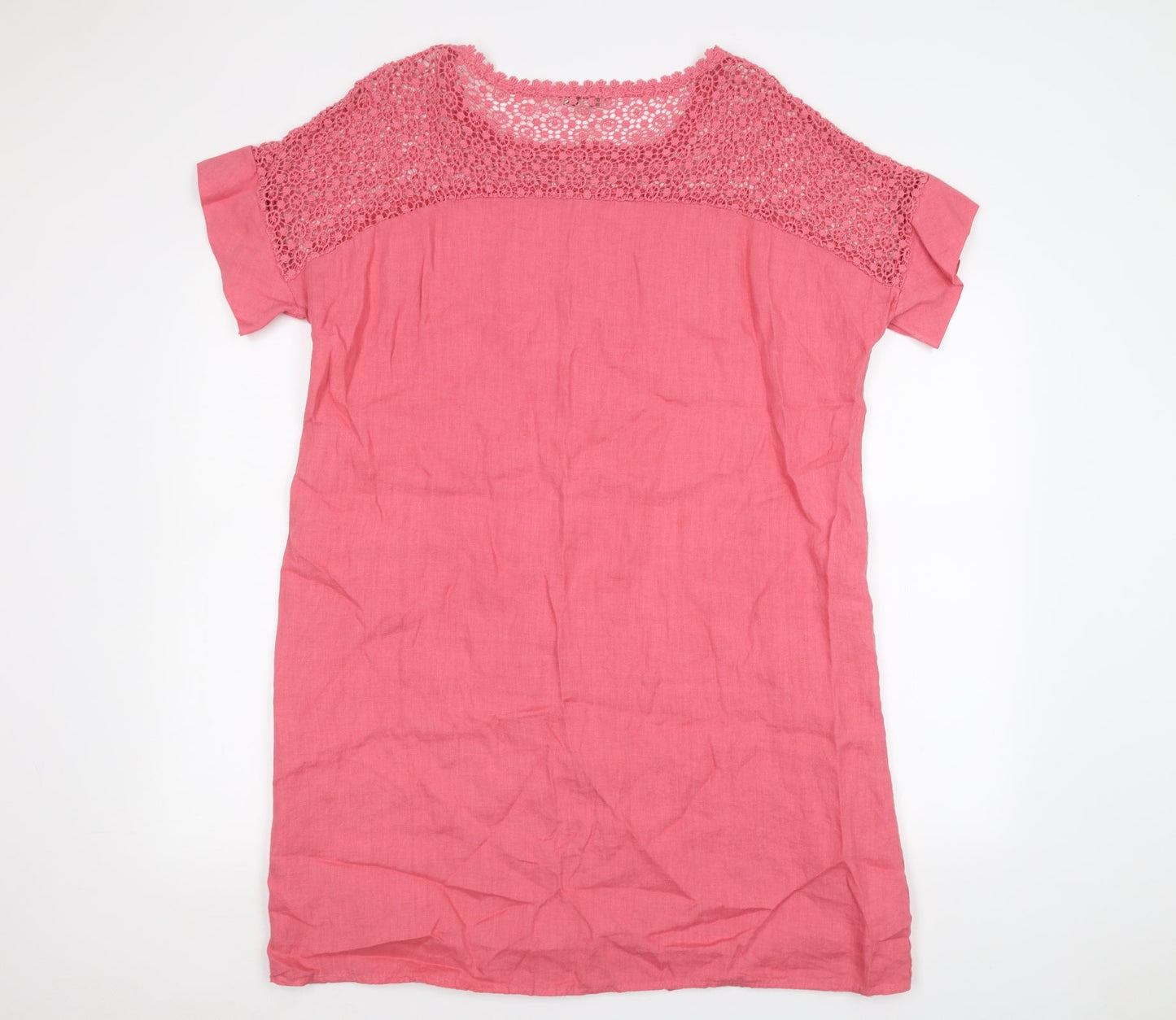 Womens UK Size L Bella moda Pink Basic T-Shirt