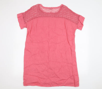 Womens UK Size L Bella moda Pink Basic T-Shirt