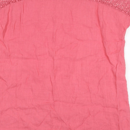 Womens UK Size L Bella moda Pink Basic T-Shirt