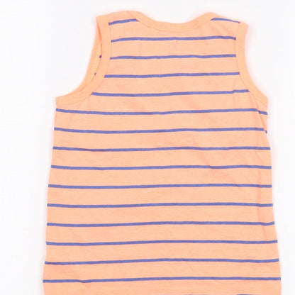 NEXT Boys Orange Striped  Basic Tank Size 5 Years