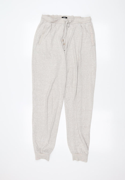 F&F Womens White   Sweatpants Trousers Size 8 L25 in