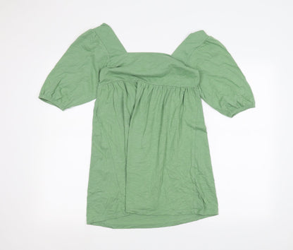Womens UK Size 8 ASOS Green Basic T-Shirt