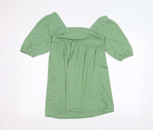 Womens UK Size 8 ASOS Green Basic T-Shirt