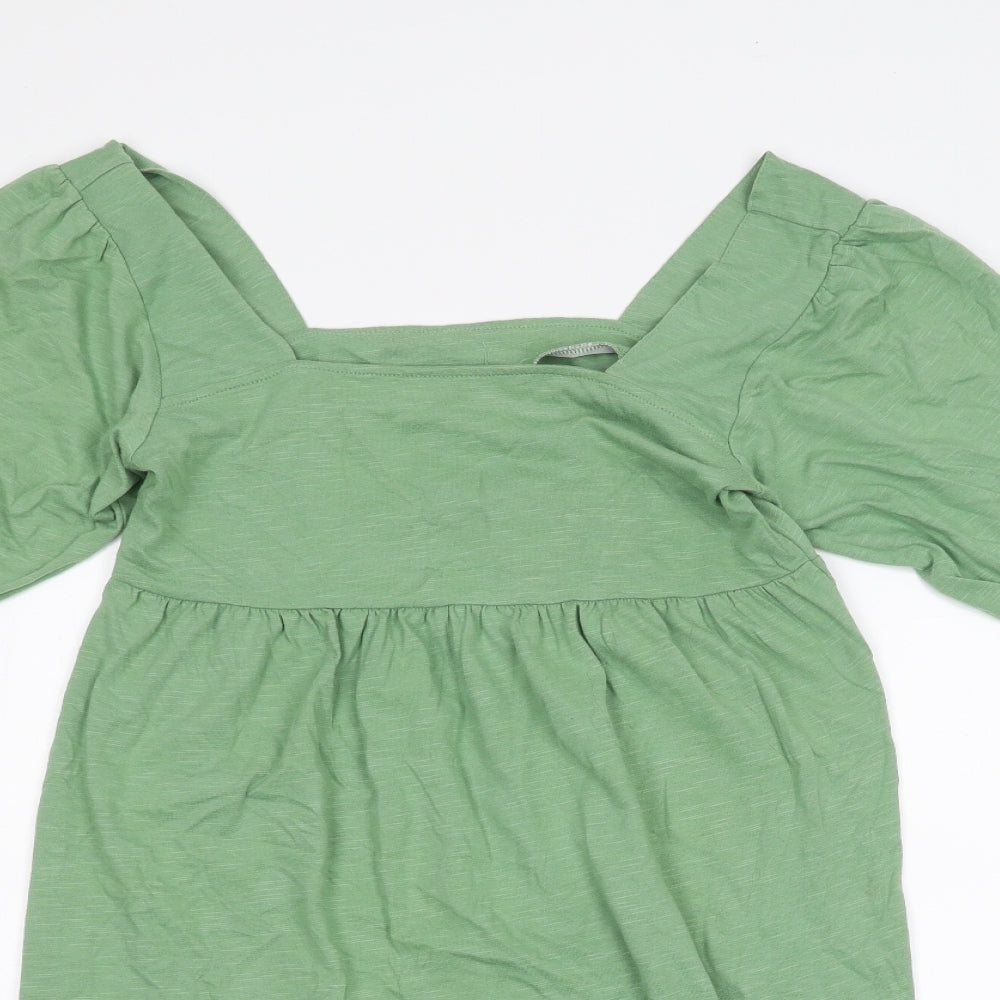 Womens UK Size 8 ASOS Green Basic T-Shirt