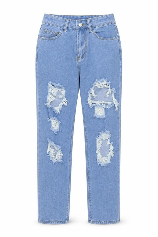 SHEIN Womens Blue  Denim Straight Jeans Size S L25 in