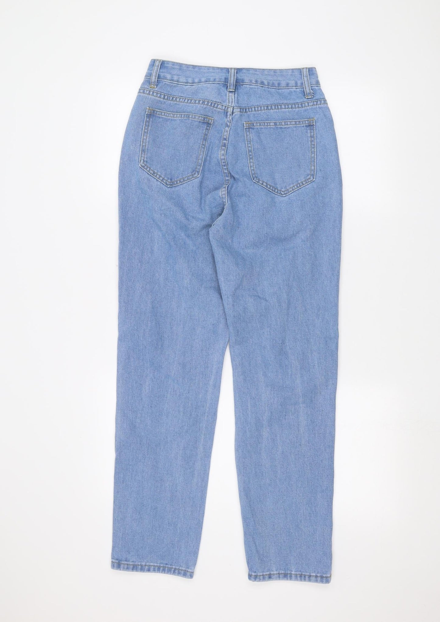 SheIn Womens Blue  Denim Straight Jeans Size S L25 in