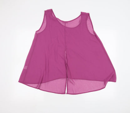 Womens UK Size 14 CMD Purple Basic Blouse