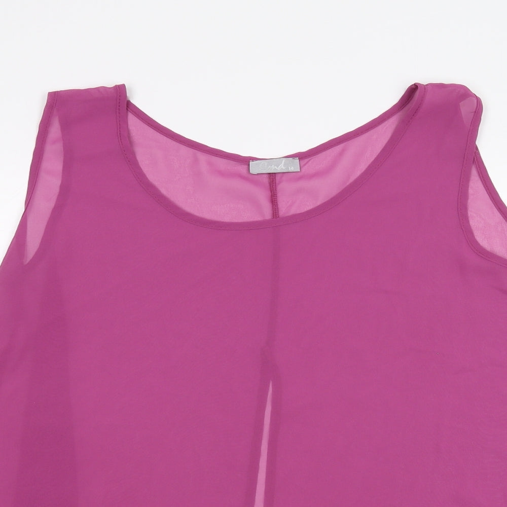 Womens UK Size 14 CMD Purple Basic Blouse