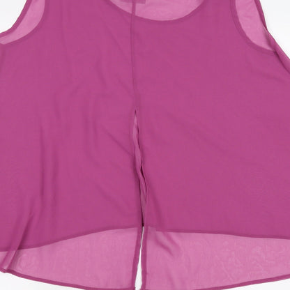 Womens UK Size 14 CMD Purple Basic Blouse