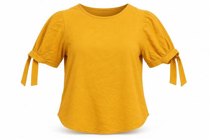 Womens UK Size 12 Quiz Yellow Basic Blouse