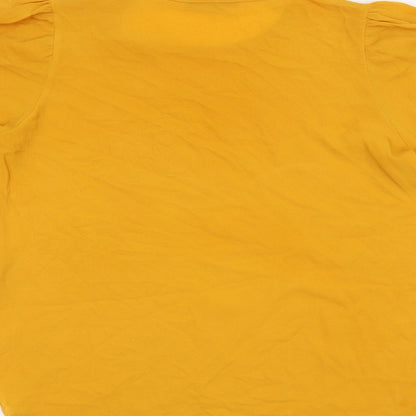 Womens UK Size 12 Quiz Yellow Basic Blouse