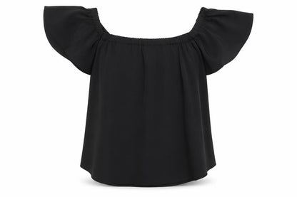 Womens UK Size 6 New Look Black Basic T-Shirt