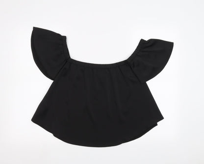 Womens UK Size 6 New Look Black Basic T-Shirt