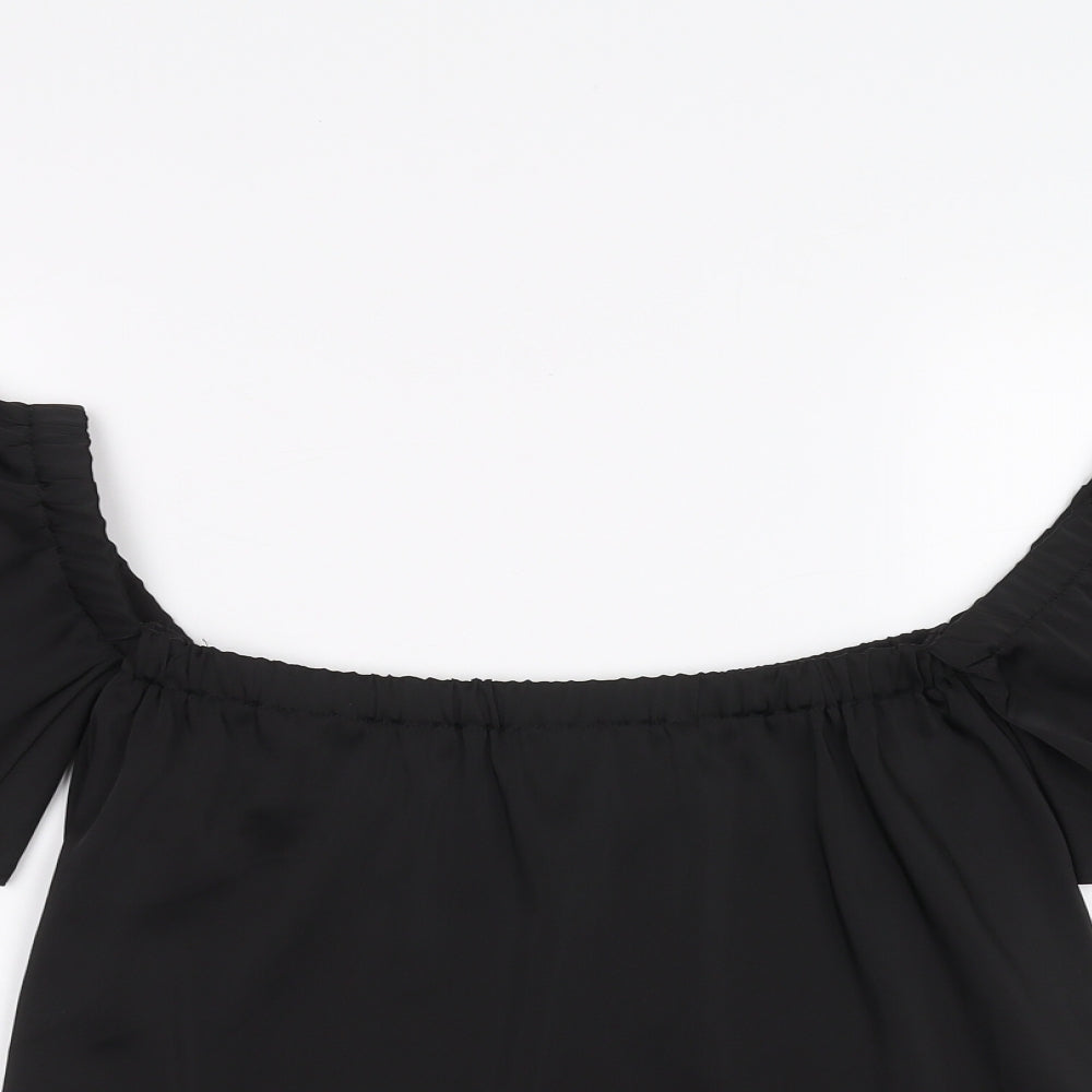 Womens UK Size 6 New Look Black Basic T-Shirt