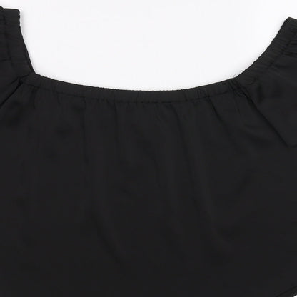 Womens UK Size 6 New Look Black Basic T-Shirt