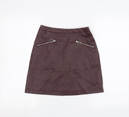 Primark Womens Red   A-Line Skirt Size 6