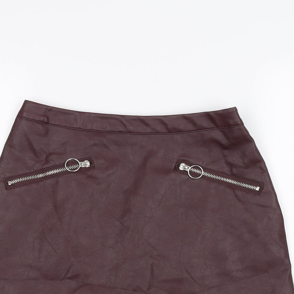 Primark Womens Red   A-Line Skirt Size 6