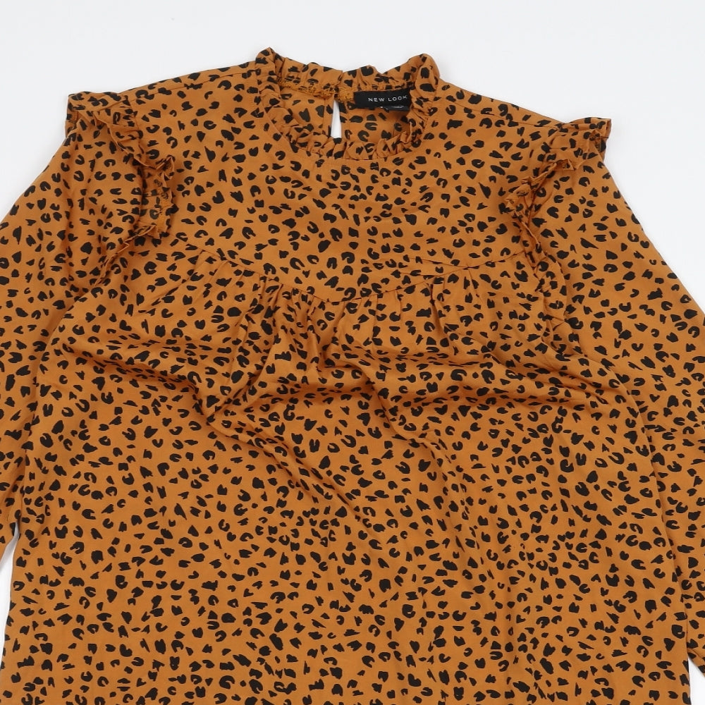 Womens UK Size 6 New Look Orange Basic Blouse