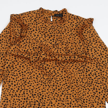 Womens UK Size 6 New Look Orange Basic Blouse