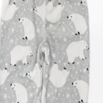 just like you Girls Grey   Sweatpants Trousers Size 8-9 Years - polar bear