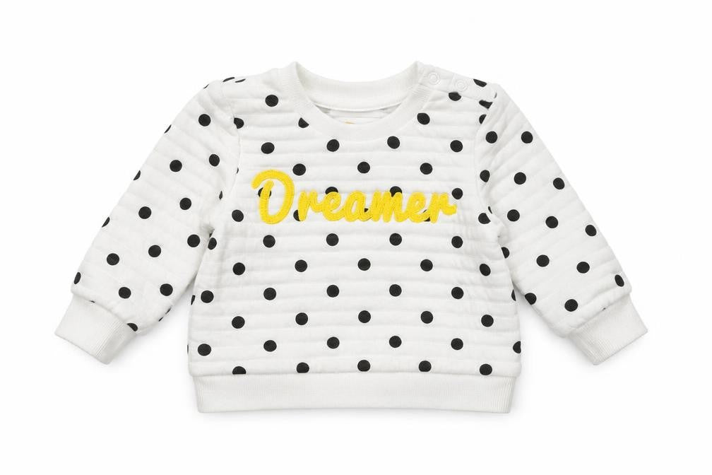 Primark Baby White Polka Dot  Pullover Jumper Size 3-6 Months