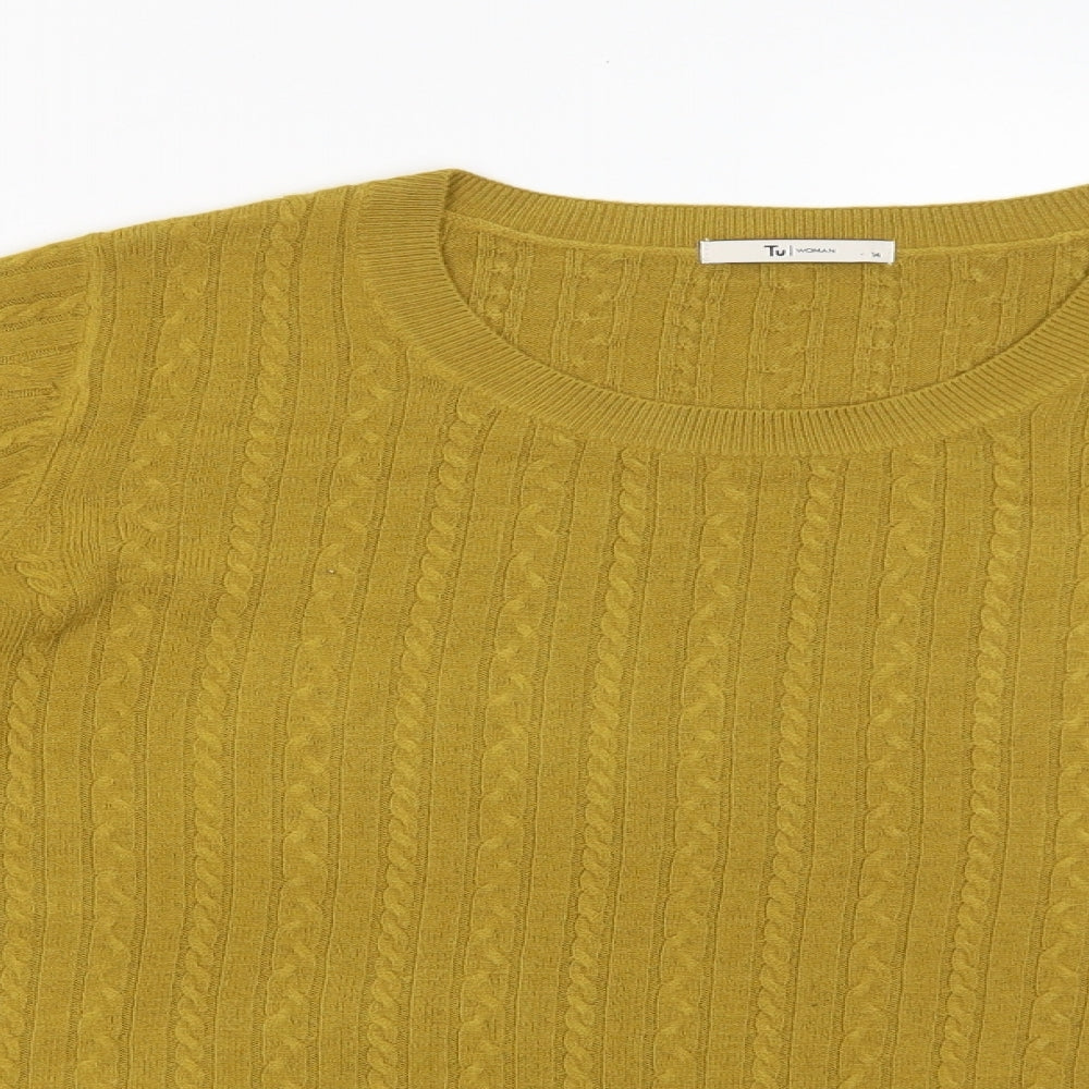 TU Womens Gold   Pullover Jumper Size 14
