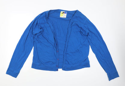 Womens UK Size XL Burton Blue Cardigan Jumper