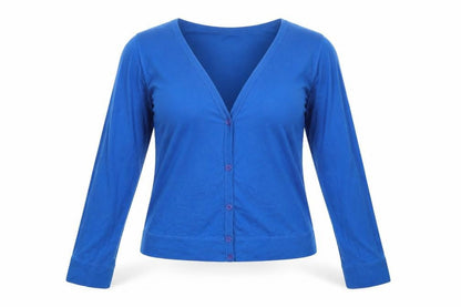 Womens UK Size XL Burton Blue Cardigan Jumper