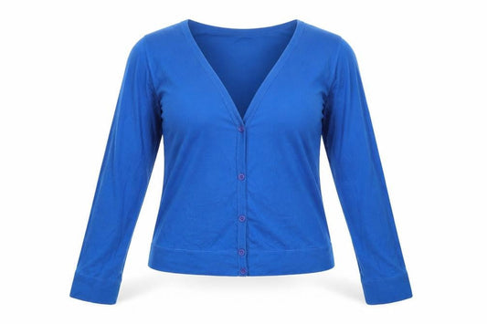 Womens UK Size XL Burton Blue Cardigan Jumper