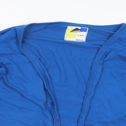 Womens UK Size XL Burton Blue Cardigan Jumper
