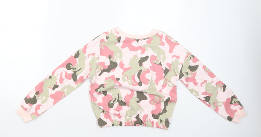 TU Boys Pink   Pullover Jumper Size 9 Years  - Unicorn Power