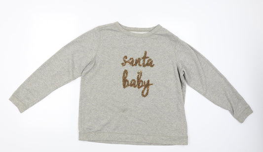 Nutmeg Womens Grey   Pullover Jumper Size 12