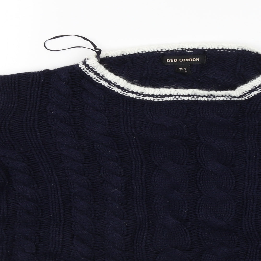 Womens UK Size S QED London Blue Pullover Jumper