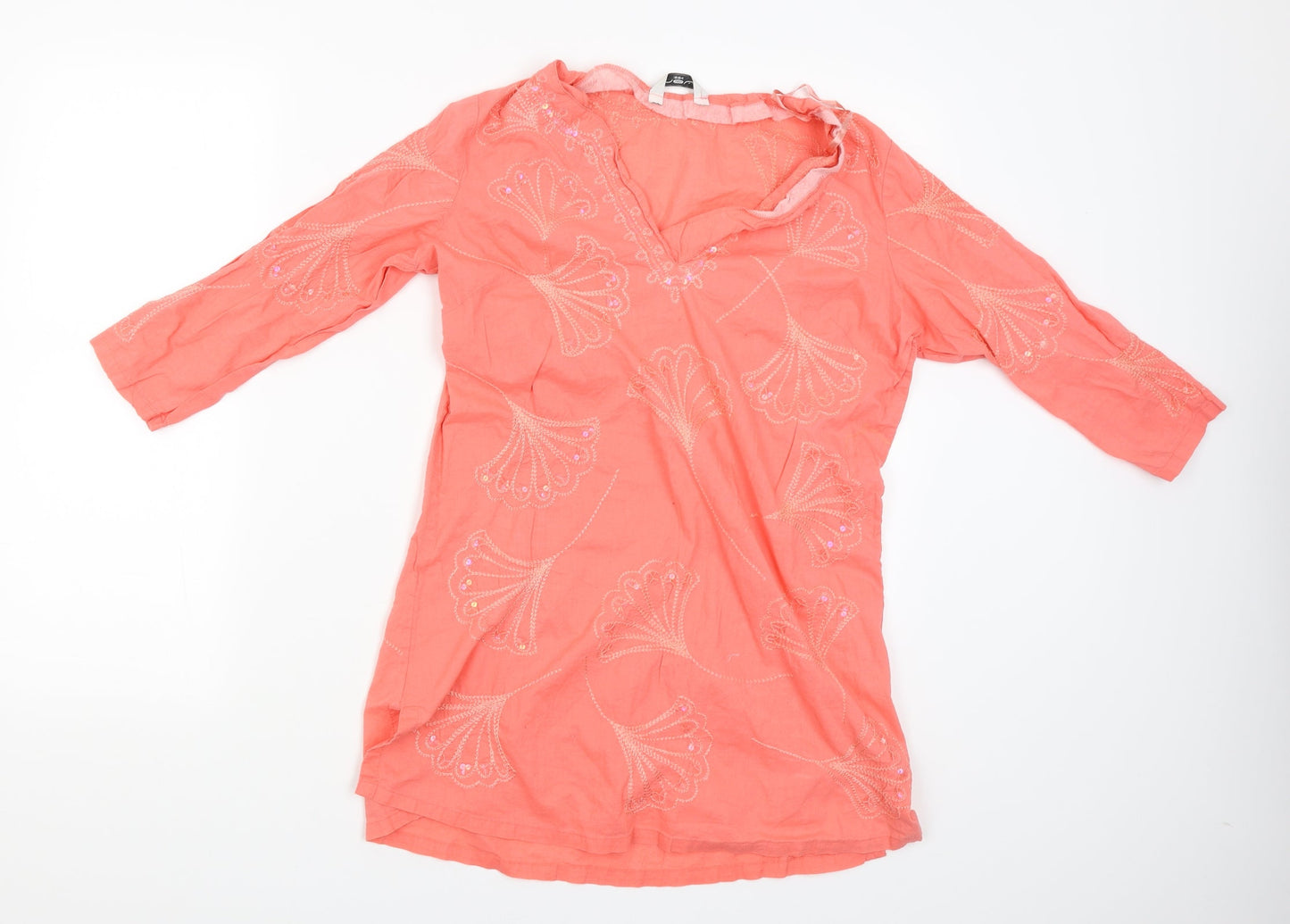 Womens UK Size 8 New Look Pink Basic Blouse