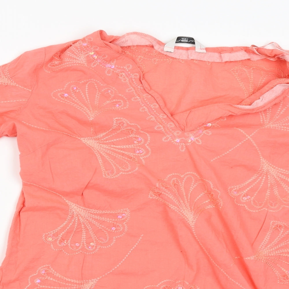 Womens UK Size 8 New Look Pink Basic Blouse