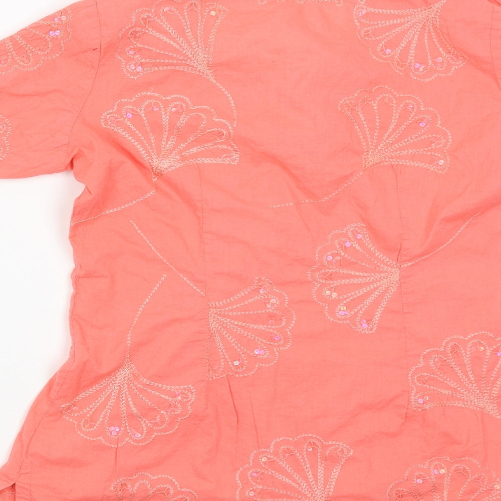 Womens UK Size 8 New Look Pink Basic Blouse