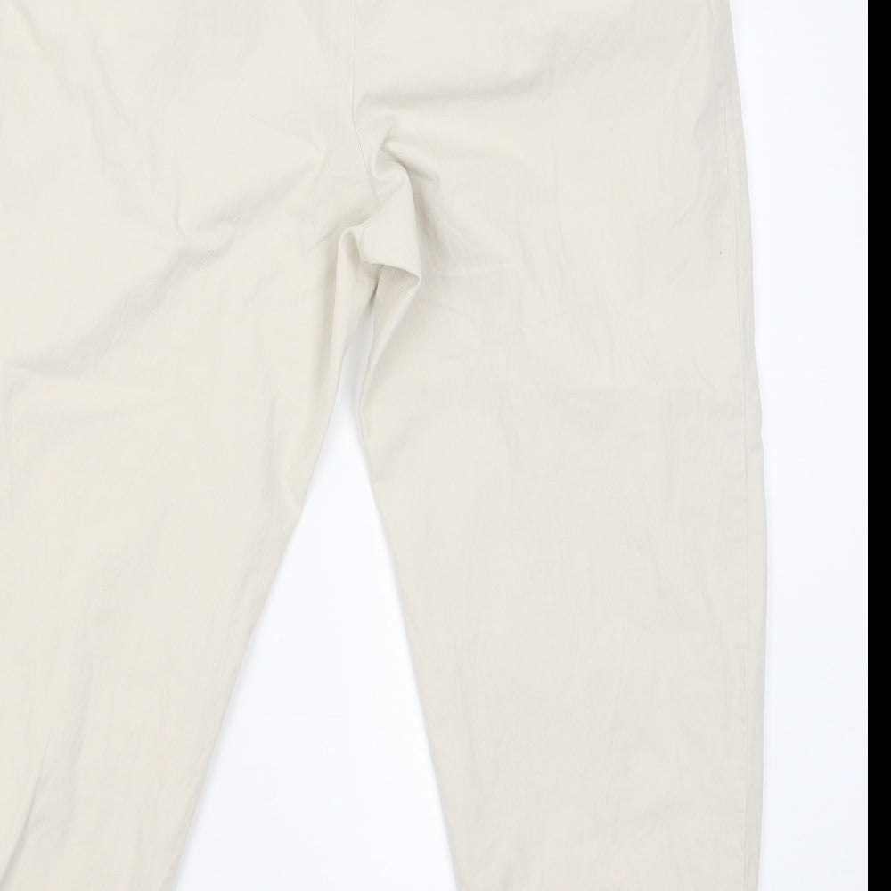 Marks and Spencer Mens Beige   Capri Trousers Size 18 L25 in