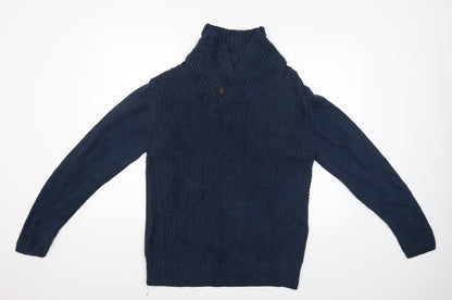 Womens UK Size M Peacocks Blue Pullover Jumper